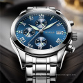 OLEVS 5569 Business Men Luminous Hands Clock Male Chronograph Watch Date Steel Bracelet Watchband Man's Waterproof Wristwatch